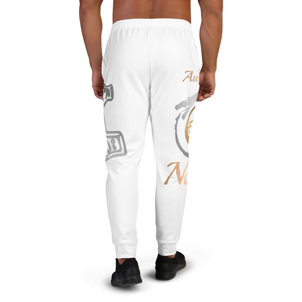 White and store gold joggers